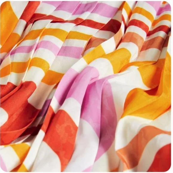 NWT Ted Baker Faidi Dropped Waist Pleated Retro Allover Print Midi Skirt 0/US 2 - Picture 8 of 16